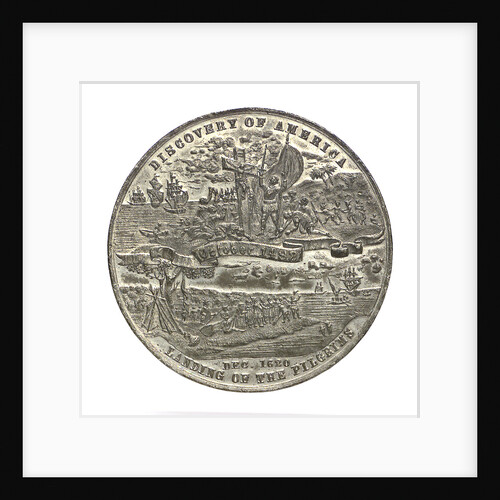 Medal commemorating Christopher Columbus (1451-1506) and the discovery of America; reverse by Boldenweck & Co.