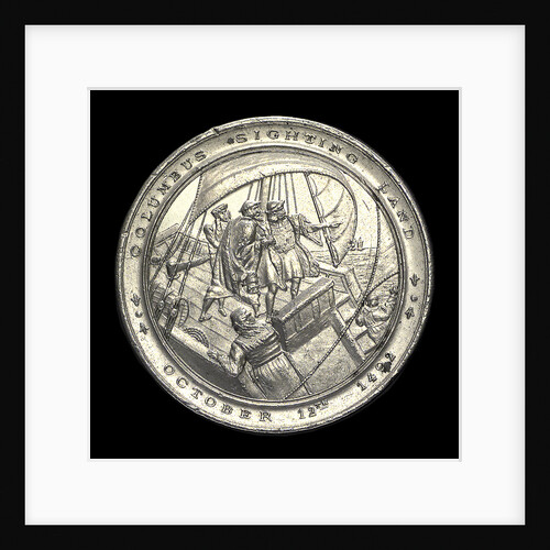 Medal commemorating Christopher Columbus (1451-1506) and the discovery of America; obverse by unknown