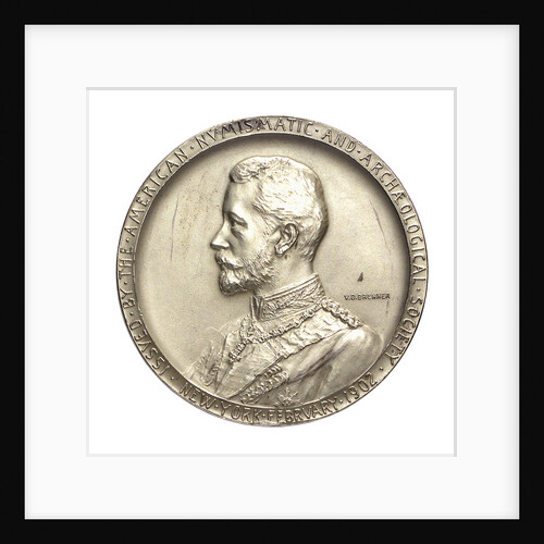 Medal commemorating the visit of Admiral Prince Henry of Prussia to America, 1902; obverse by V.D. Brenner