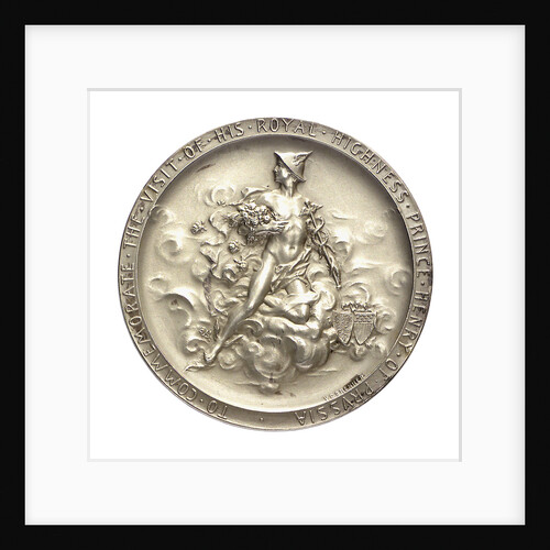 Medal commemorating the visit of Admiral Prince Henry of Prussia to America, 1902; reverse by V.D. Brenner