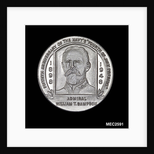 Medal commemorating the destruction of the Spanish Fleet off Santiago Cuba, 1898 by W. & H. Co.