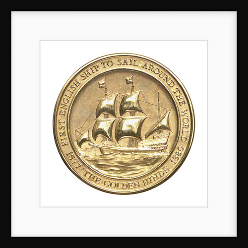 Medal commemorating the 400th anniversary of Francis Drake's exploration of California, 1979; reverse by Hyde