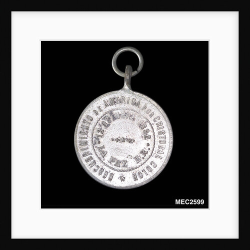 Token commemorating the 400th anniversary of the discovery of America, 1892 by unknown