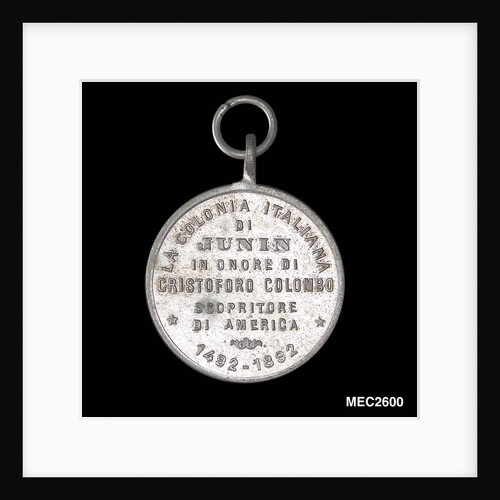 Medal commemorating the 400th anniversary of the discovery of America, 1892 by unknown