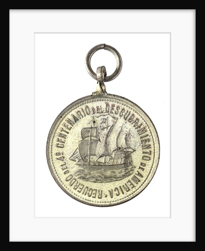 Token commemorating the 400th anniversary of the discovery of America, 1892; reverse by unknown