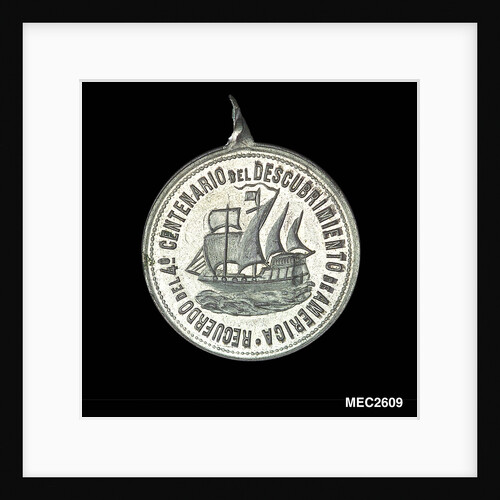 Token commemorating the 400th anniversary of the discovery of America, 1892 by Unknown