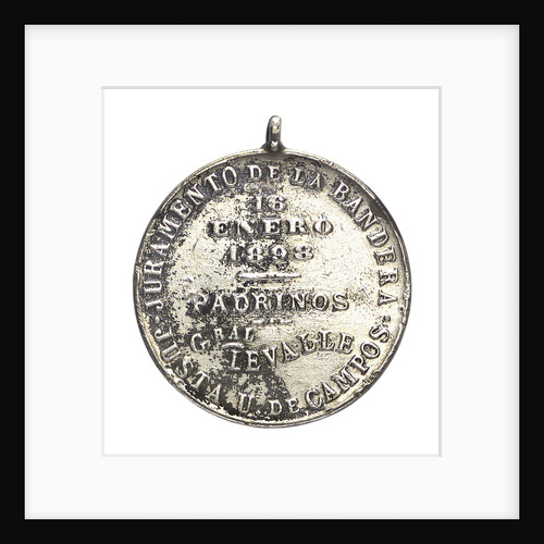 Argentine Naval School badge of the Oath to the Flag; reverse by unknown