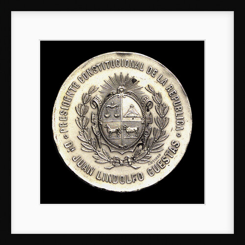 Medal commemorating the inauguration of the harbour works of Montevideo, 1901; obverse by J. Welker