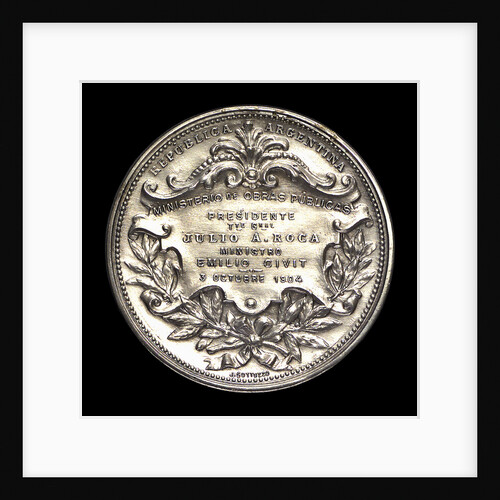 Medal commemorating the dredging and installation of lighted buoys on the rivers La Plata, Parana and Uruguay; reverse by J. Gottuzzo