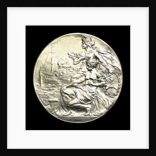 Ingot commemorating the inauguration of the free commercial port of La Plata, 1910; obverse by J. J. Gottuzzo & Ca.