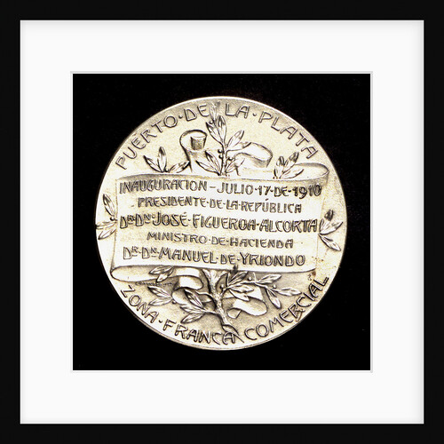 Ingot commemorating the inauguration of the free commercial port of La Plata, 1910; reverse by J. J. Gottuzzo & Ca.