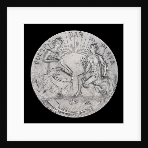 Medal commemorating the inauguration of the port of Puerto Mar Del Plata, 1910; obverse by J.M. Lubary