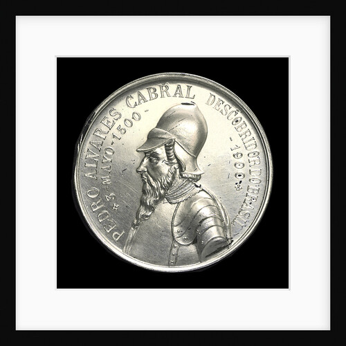 Medal commemorating the fourth centenary of the discovery of Brazil by Admiral Cabral, 1900; obverse by Unknown