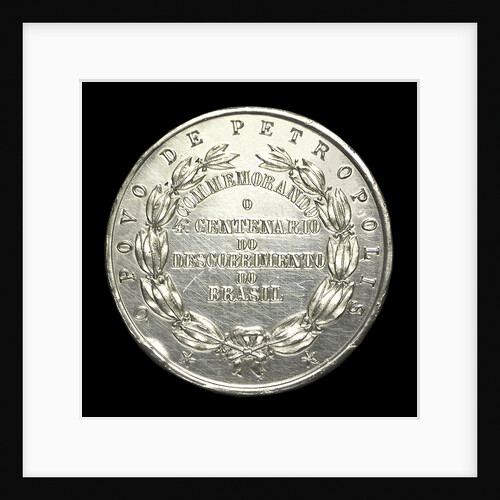 Medal commemorating the fourth centenary of the discovery of Brazil, 1900; reverse by unknown