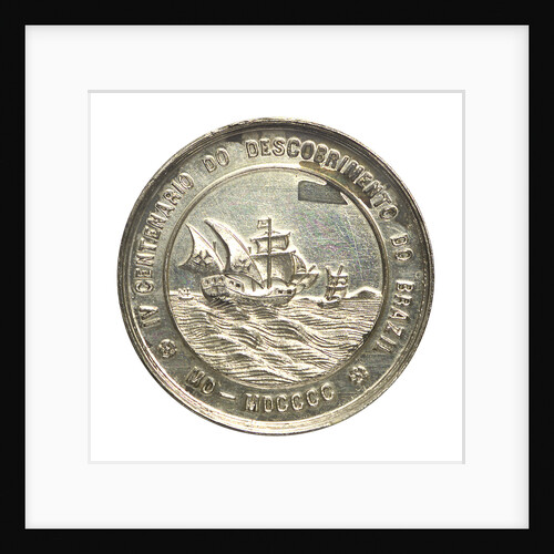 Medal commemorating the fourth centenary of the discovery of Brazil, 1900; obverse by unknown