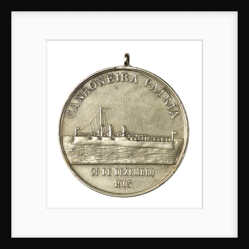 Medal commemorating the visit of the gun-boat 'Patria' to Rio de Janeiro; obverse by unknown