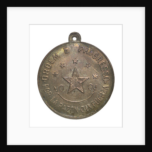 Medal commemorating the visit of the Brazilian cruiser 'Admiral Barroso' to Chile; reverse by J.P.R.