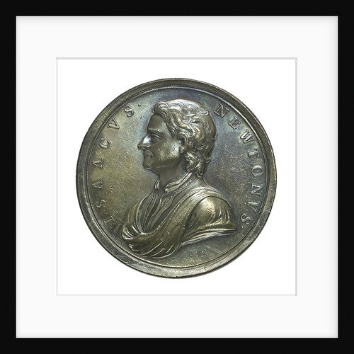 Commemorative medal depicting Sir Isaac Newton (1642-1727); obverse by J. Croker