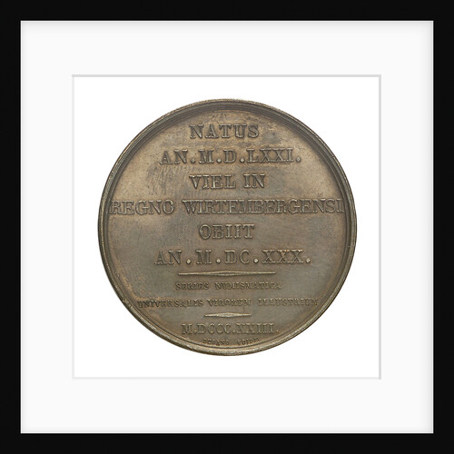 Commemorative medal depicting John Kepler (1571-1630); reverse by A.A. Caqu