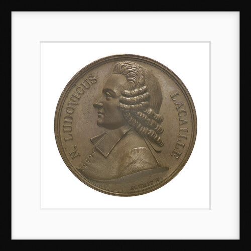 Commemorative medal depicting Nicholas Louis de la Caille (1714-62); obverse by I. Schmidt