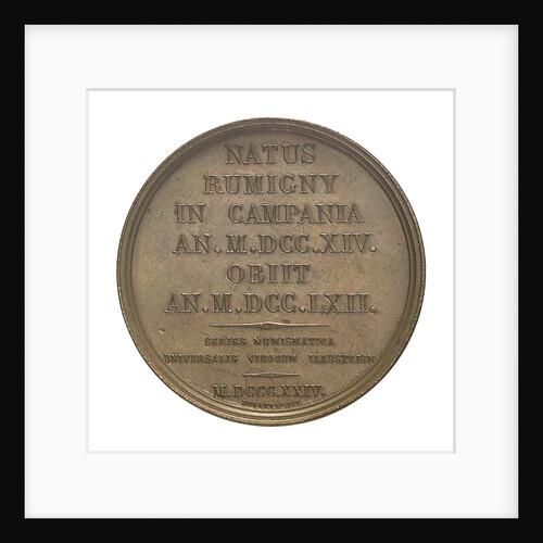 Commemorative medal depicting Nicholas Louis de la Caille (1714-62); reverse by I. Schmidt