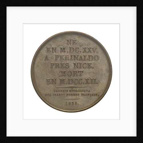 Medal commemorating John Dominic Cassini (1625-1712); reverse by J.E. Gatteaux