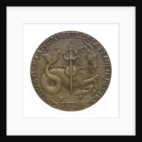 Medal commemorating the centenary of the discovery of the planet Neptune, 1946; reverse by Georges Guiraud