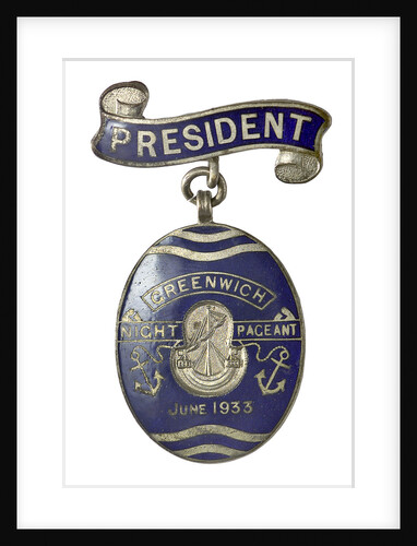 Badge of the Greenwich Pageant, 1933; obverse by Fattorini & Son Ltd.