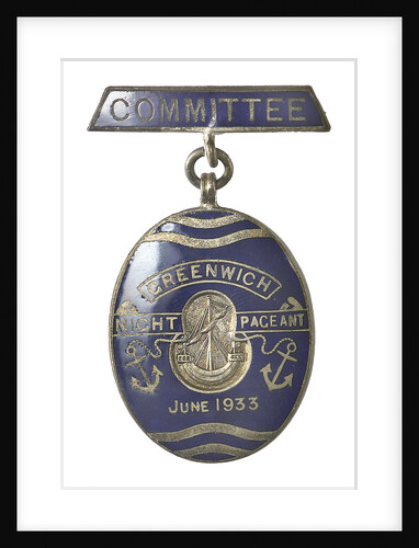Badge of the Greenwich Pageant, 1933; obverse by Fattorini & Son Ltd.