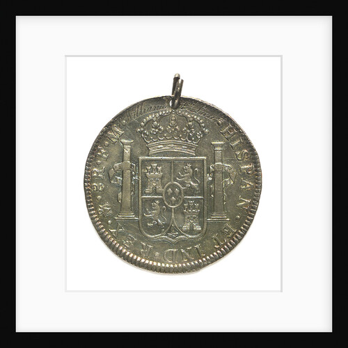 Engraved coin - eight reales; reverse by unknown