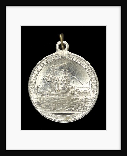 Medal commemorating the launching of armoured ship 'España', 1912 by B. Serrano