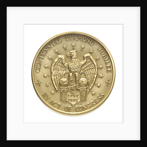 Medal commemorating the Centennial Diamond Jubilee of USS 'Constellation', 1972; obverse by S.J.W.