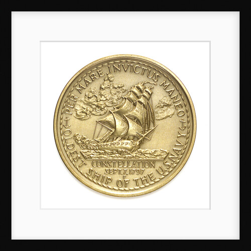 Medal commemorating the Centennial Diamond Jubilee of USS 'Constellation', 1972; reverse by S.J.W.