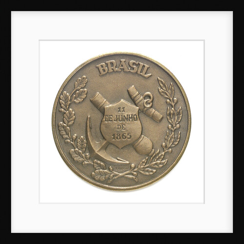 Medal commemorating the centenary of the Battle of Riachuelo, 1965; reverse by unknown