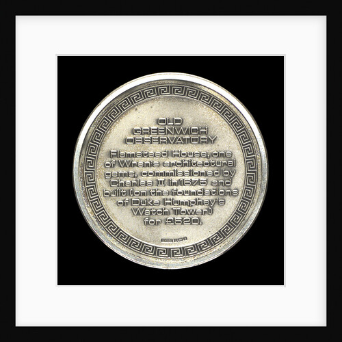 Medal commemorating the Old Royal Observatory, Greenwich; reverse by unknown