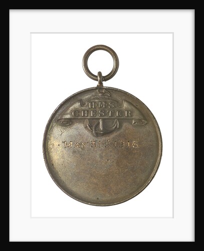Medal commemorating HMS 'Chester' and the battle of Jutland, 1916; reverse by unknown