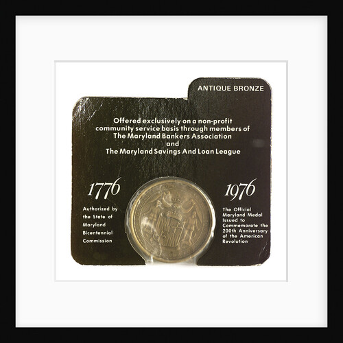 Medal commemorating the bicentenary of the American Revolution, 1976; reverse by Unknown