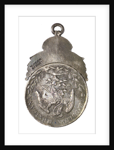 Coin commemorating HMAS 'Sydney' and SMS 'Emden'; reverse by W. Kerr