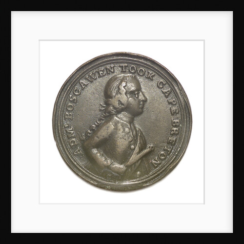 Medal commemorating Admiral Edward Boscawen (1711-1761) and the capture of Louisbourg, 1758; obverse by Unknown