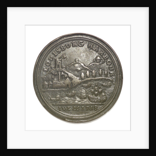 Medal commemorating Admiral Edward Boscawen (1711-1761) and the capture of Louisbourg, 1758; reverse by unknown