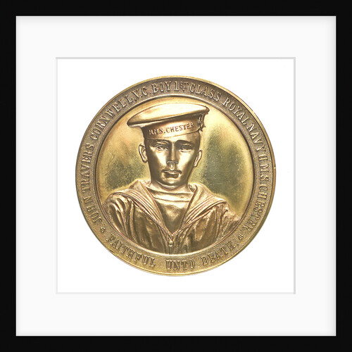 Medal commemorating John Travers Cornwell VC (1900-1916) and the Battle of Jutland, 1916; obverse by Spink & Son Ltd.