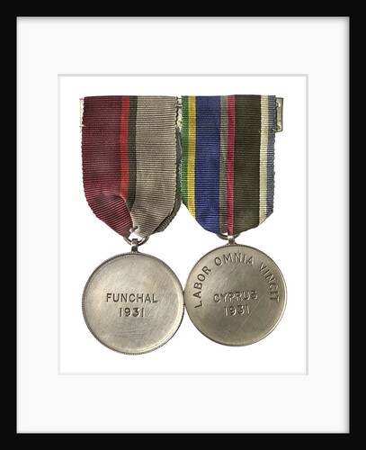 Two medals: medal commemorating HMS 'London', Funchal 1931and medal commemorating HMS 'London', Cyprus 1931; obverse by unknown