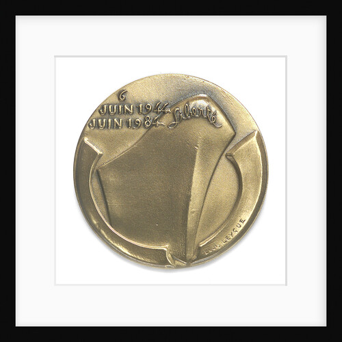 Medal commemorating the 40th anniversary of the Normandy Landings, 1984; reverse by Louis Leygue