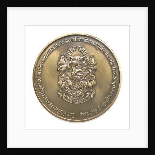 Medal commemorating the P&O Steam Navigation Company - 150th anniversary, 1987; reverse by unknown