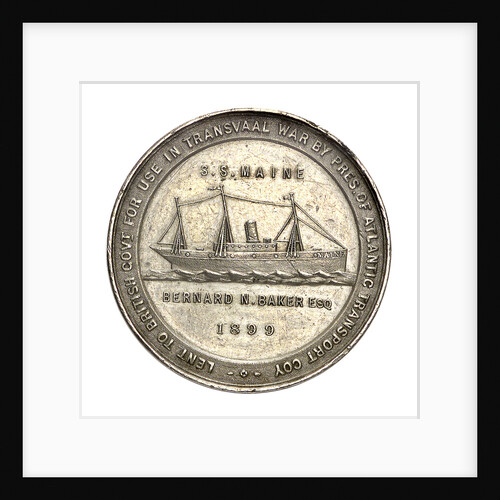 Medal commemorating the hospital ship, SS 'Maine'; obverse by unknown