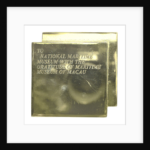 Plaque commemorating the Maritime Museum of Macau; reverse by unknown