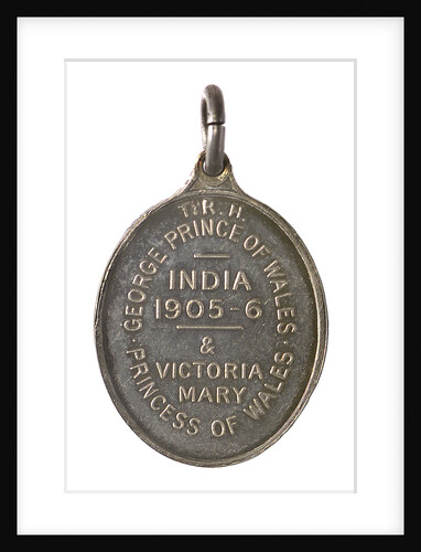 Medal commemorating the visit of the Prince and Princess of Wales to India, 1905-1906; reverse by Elkington & Co. Ltd.
