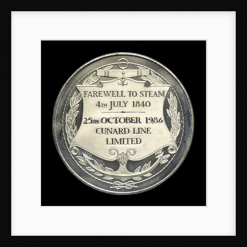 Medal commemorating the 'Queen Elizabeth 2' - Last North Atlantic Crossing by Steam; reverse by Unknown