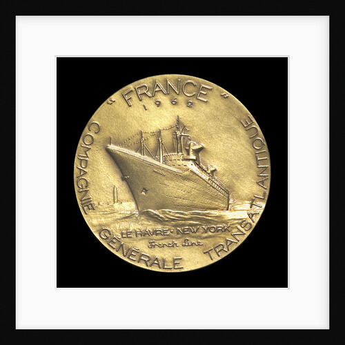Medal commemorating the liner 'France' 1962; reverse by Monnae de Paris
