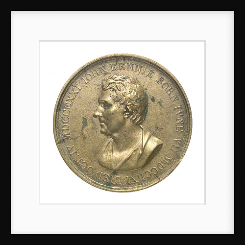 Medal commemorating John Rennie (1761 - 1821); obverse by Bain